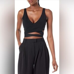 NWT the drop black malika wrap shirt medium